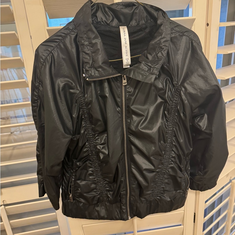 Stylish Cinched Black Jacket; M